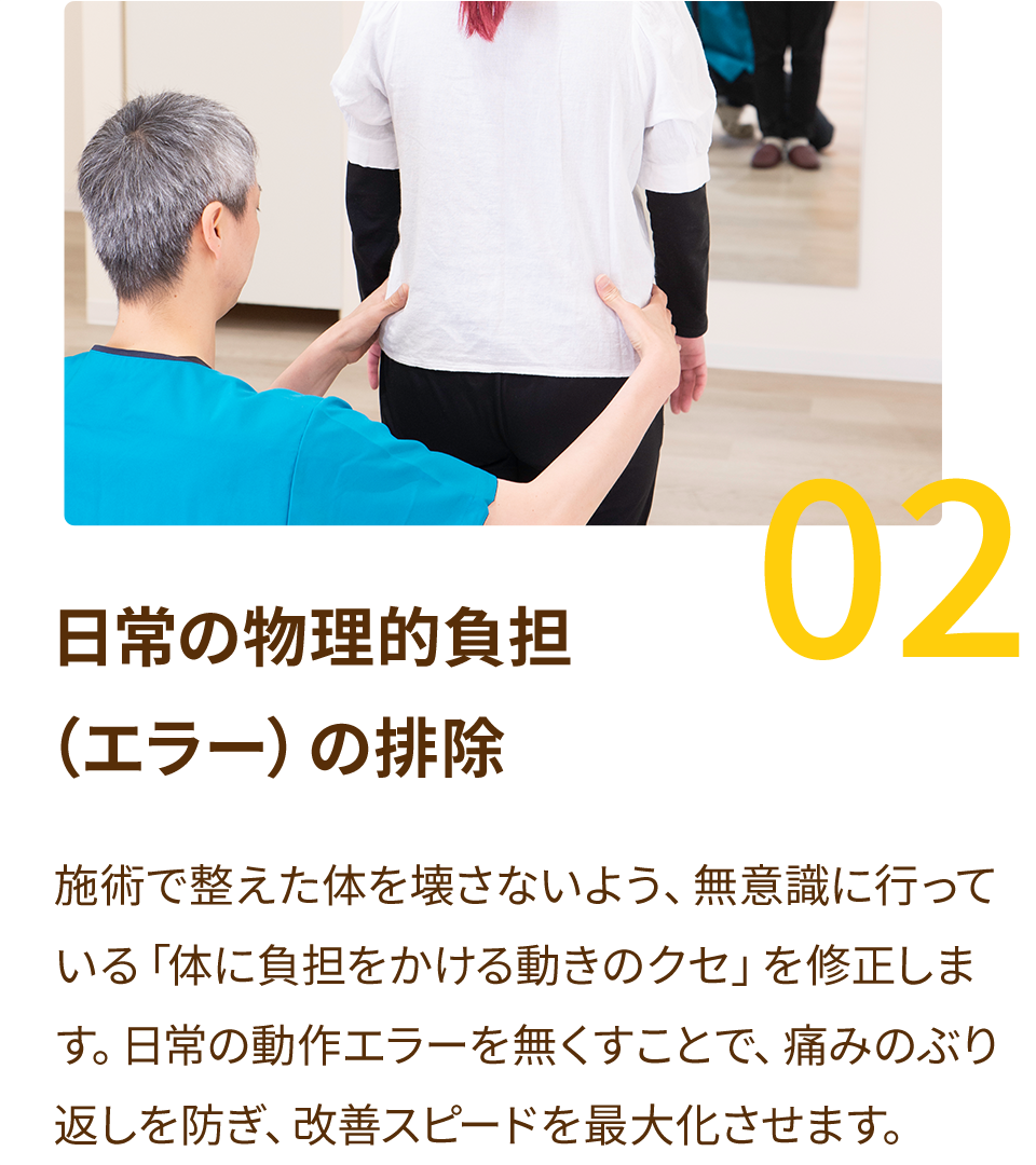 日常の物理的負担（エラー）の排除